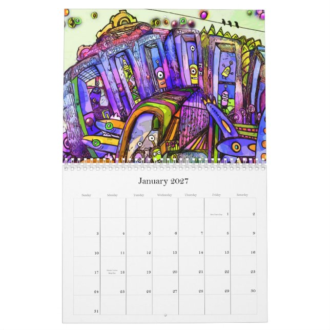 A place for aliens2, Aliens2009 - Customised Calendar (Jan 2027)