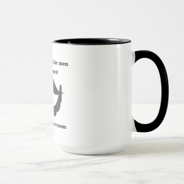 A place for men without beard Mug (Right)