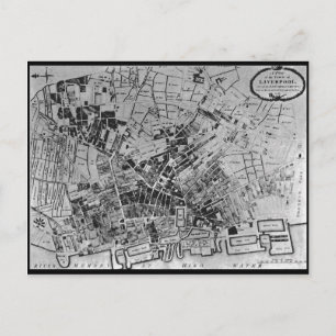 A Plan of Liverpool from 1796 Postcard