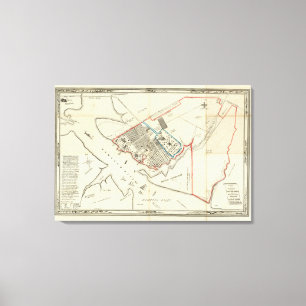 A Plan Of The Property Of The Hampton Normal Canvas Print