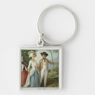 A Planter and his Wife, Attended by a Servant, c.1 Key Ring