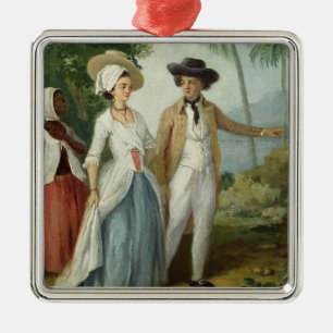 A Planter and his Wife, Attended by a Servant, c.1 Metal Tree Decoration