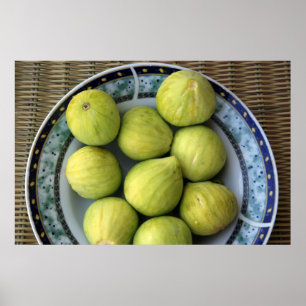 A plate of fresh Mediterranean Figs Poster