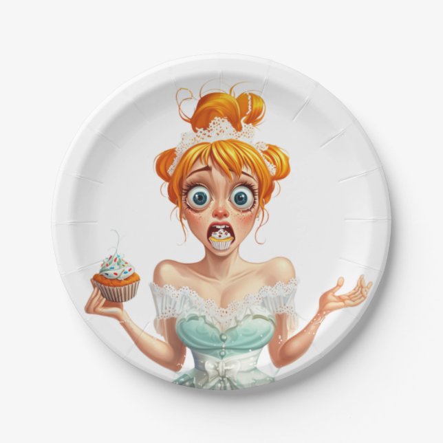 A plate of humor. The girl with the cupcake (Front)