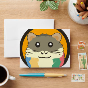 A playful and funny hamster envelope