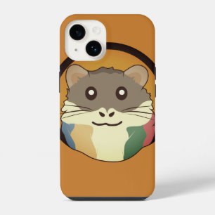 A playful and funny hamster iPhone 14 case