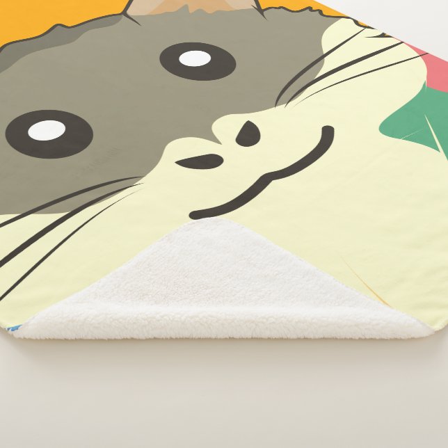A playful and funny hamster sherpa blanket (3/4)