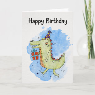 A playful animal design for a kids birthday card. invitation