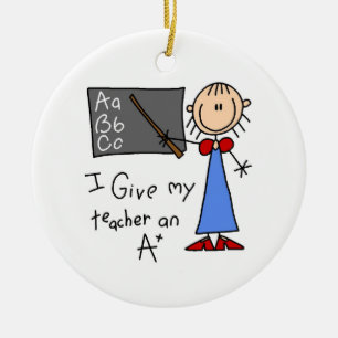 A Plus Teacher Ceramic Tree Decoration