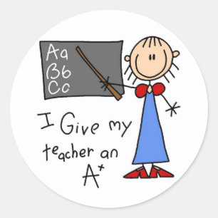 A Plus Teacher Classic Round Sticker