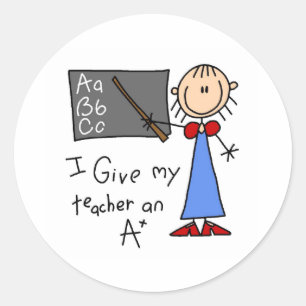 A Plus Teacher Classic Round Sticker