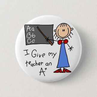 A Plus Teacher Tshirts and Gifts 6 Cm Round Badge