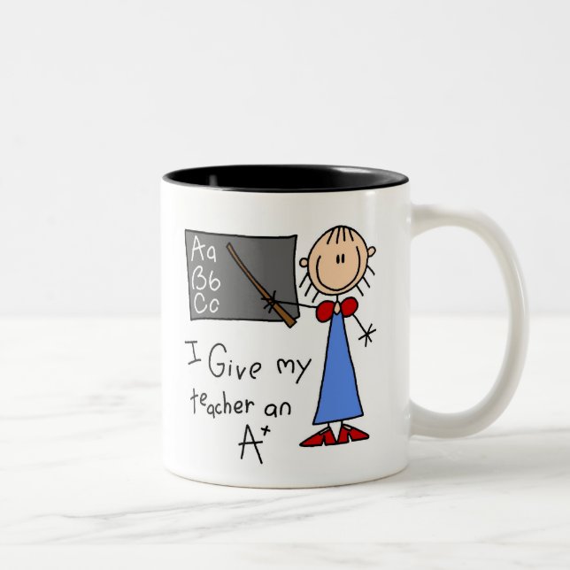 A Plus Teacher Two-Tone Coffee Mug (Right)