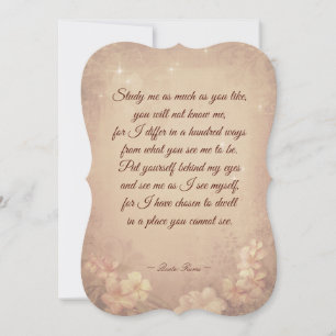 A POEM by Rumi (or BY YOURSELF) greeting card