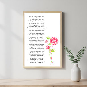  A Poem For Mother /  Dickinson style Poster