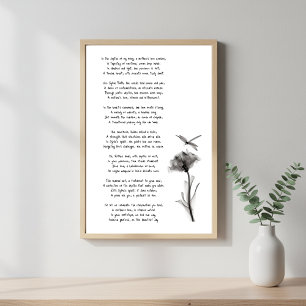 A Poem For Mother "Plath Style" Poster