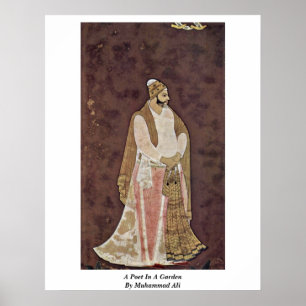 A Poet In A Garden By Muhammad Ali Poster