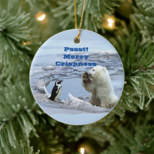 A Polar Bear Christmas Ceramic Tree Decoration