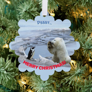 A Polar Bear Christmas Tree Decoration Card