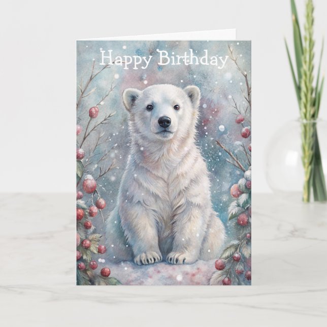 A Polar Bear in Winter Card (Front)