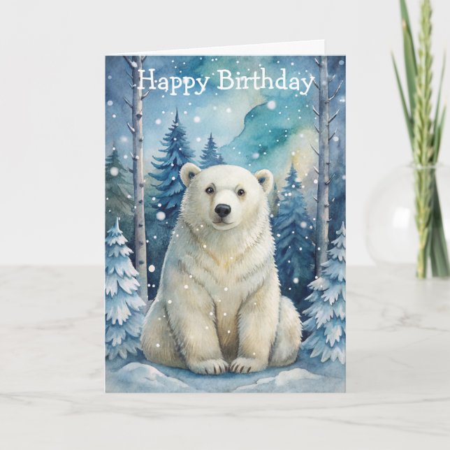A Polar Bear in Winter Card (Front)