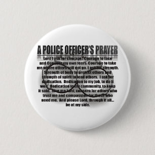 A POLICE OFFICER'S PRAYER 6 CM ROUND BADGE
