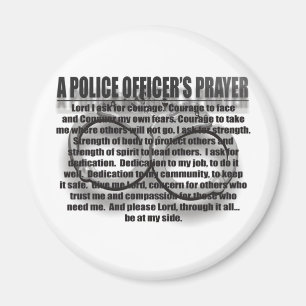 A POLICE OFFICER'S PRAYER MAGNET