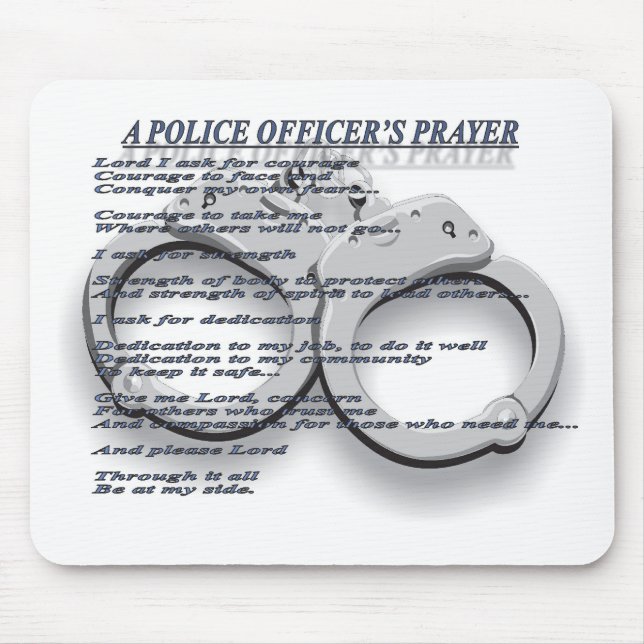 A POLICE OFFICER'S PRAYER MOUSE PAD (Front)