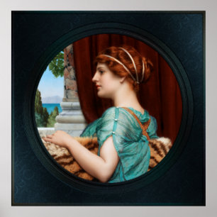 A Pompeian Lady by John William Godward Poster
