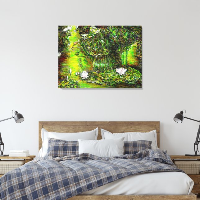 A Pond with Unpure Thoughts Canvas Print (Insitu(Bedroom))