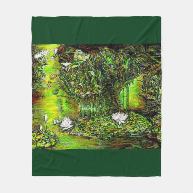 A Pond with Unpure Thoughts Fleece Blanket (Front)