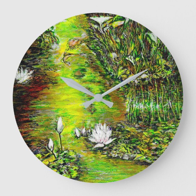A Pond with Unpure Thoughts Large Clock (Front)
