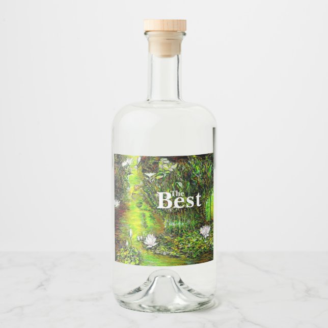 A Pond with Unpure Thoughts Liquor Bottle Label (Front)