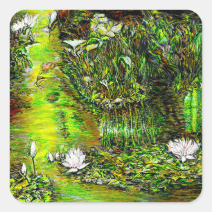 A Pond with Unpure Thoughts Square Sticker