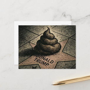 A Poo on a Star Postcard