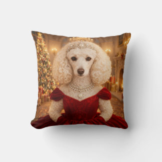 A Poodle Christmas Holiday Cushion