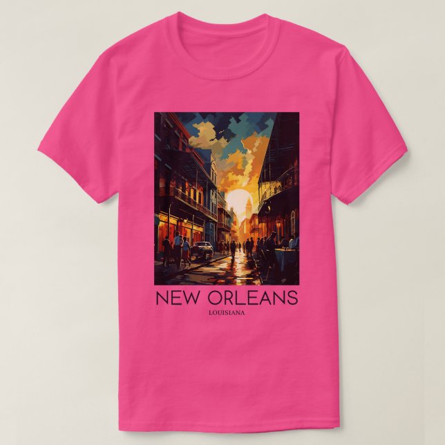 A Pop Art Travel Print of New Orleans  Louisiana   T-Shirt (Design Front)