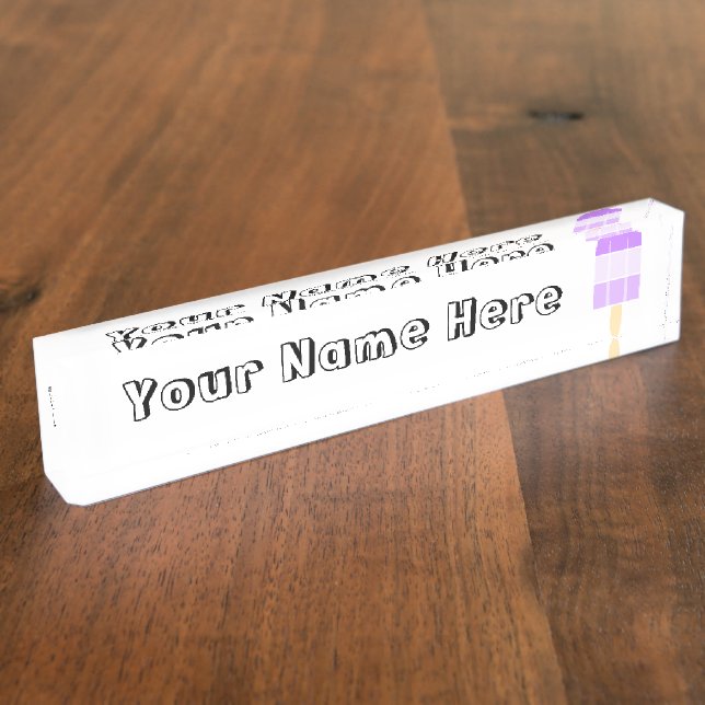 A Pop of Cool Nameplate (Side)