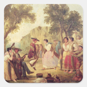 A Popular Dance Square Sticker