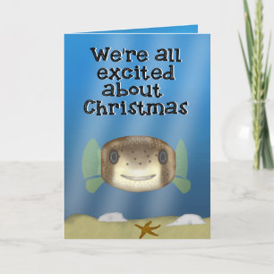 A Porcupine Puffer Fish Christmas Card
