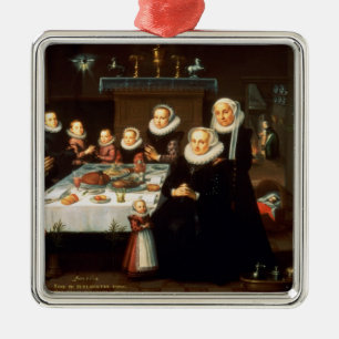 A Portrait of a Family saying Grace Before a Meal Metal Tree Decoration