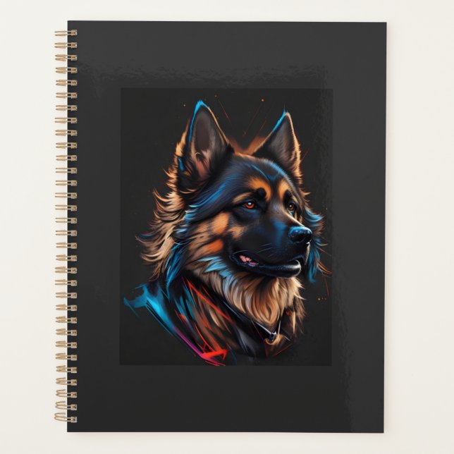 A portrait off an German shepherd dog   Planner (Front)