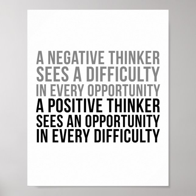 A Positive Thinker Poster (Front)