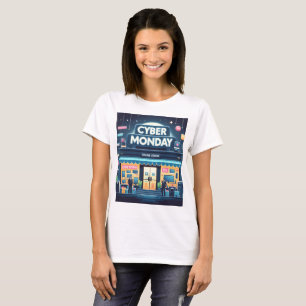 a poster of a store called cyber monday T-Shirt