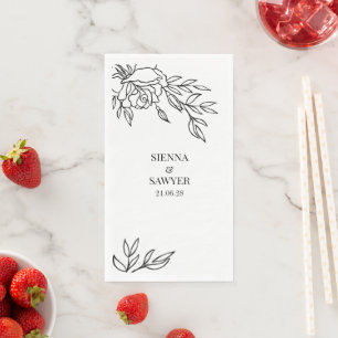 A Posy Of Roses Wedding Long Dinner Napkins