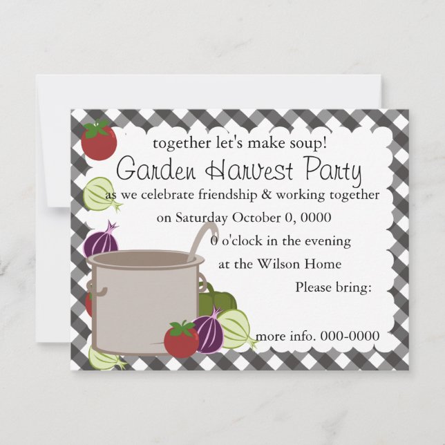 A Pot Of Soup Invitation (Front)