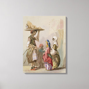 A pot seller, c.1855 canvas print