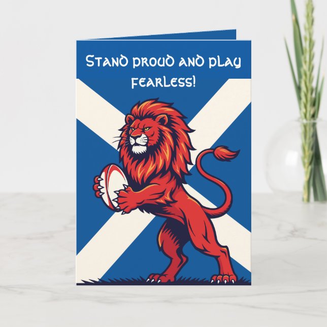 A Powerful Scottish Lion Rampant Card (Front)