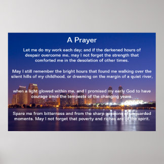 A Prayer Blue San Diego Posters