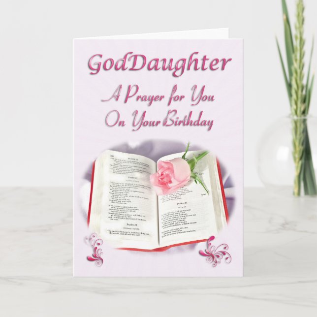A prayer for a Goddaughter on her Birthday Card (Front)